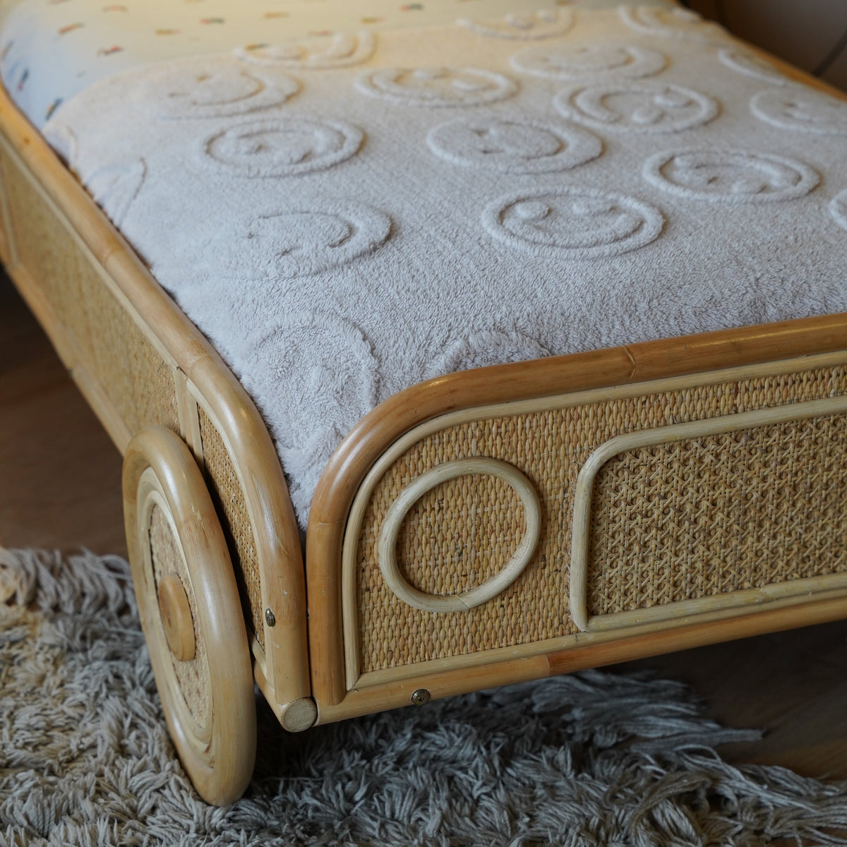 Autobed Rotan – Peuterbed Kinderbed - 80x160 cm