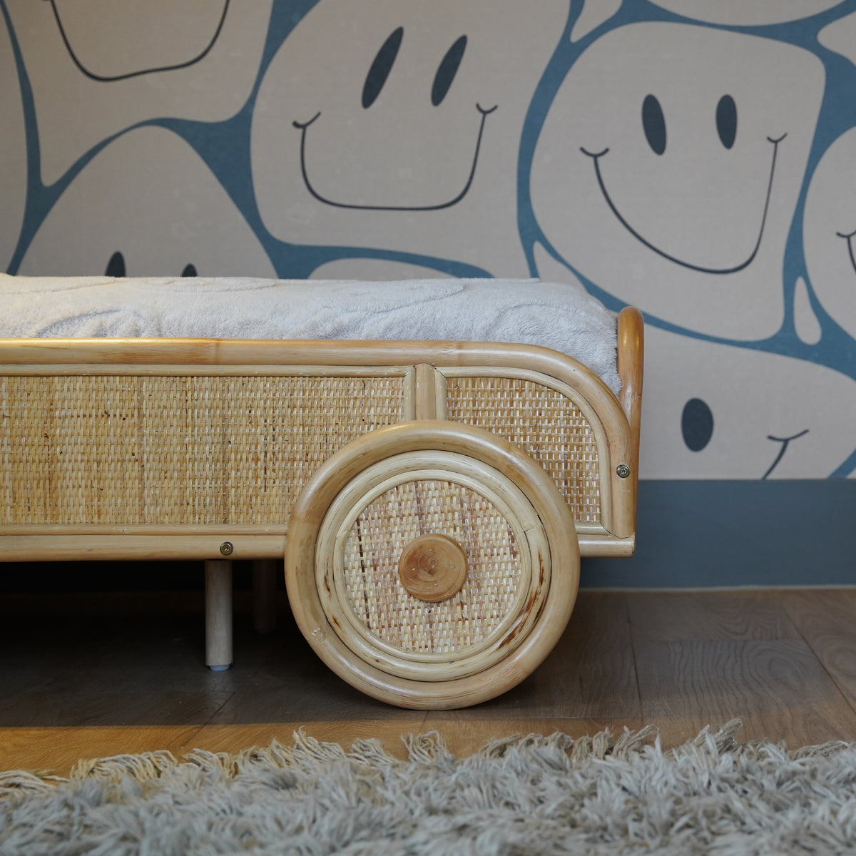 Autobed Rotan – Peuterbed Kinderbed - 80x160 cm