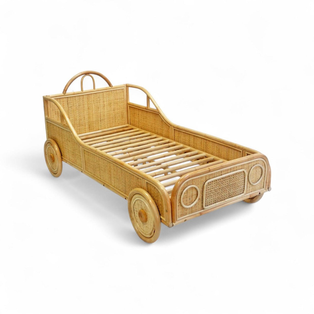 Autobed Rotan – Peuterbed Kinderbed - 80x160 cm