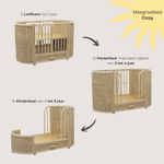 Meegroeibed rotan ovaal - Cosy - 70x140 cm