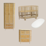 Bundel Sol - Meegroeibed, matras, commode & kledingkast