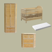 Bundel Rainbow - Meegroeibed, matras, commode & kledingkast