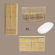 Bundel Sol XL - Meegroeibed, matras commode XL & kledingkast
