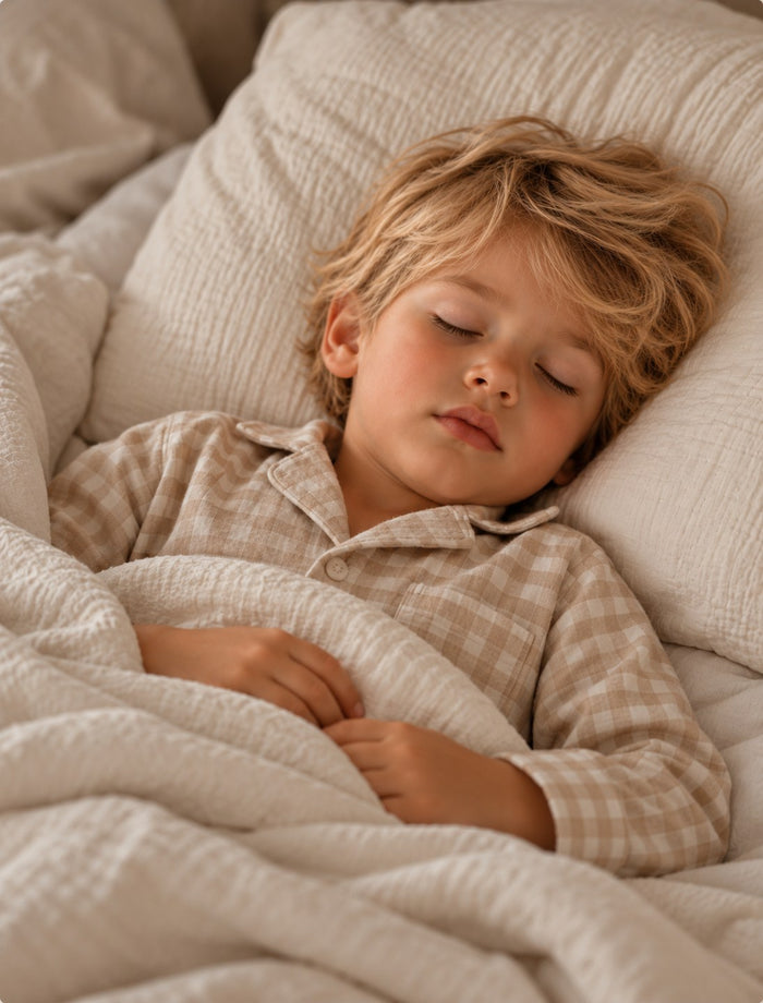 Kind in rotan meegroeibed Sol als kinderbed met lage instap