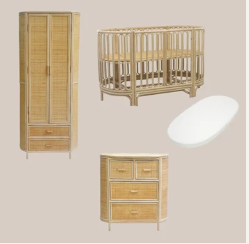 Voordeelbundel Sol: meegroeibed, matras, commode en kledingkast