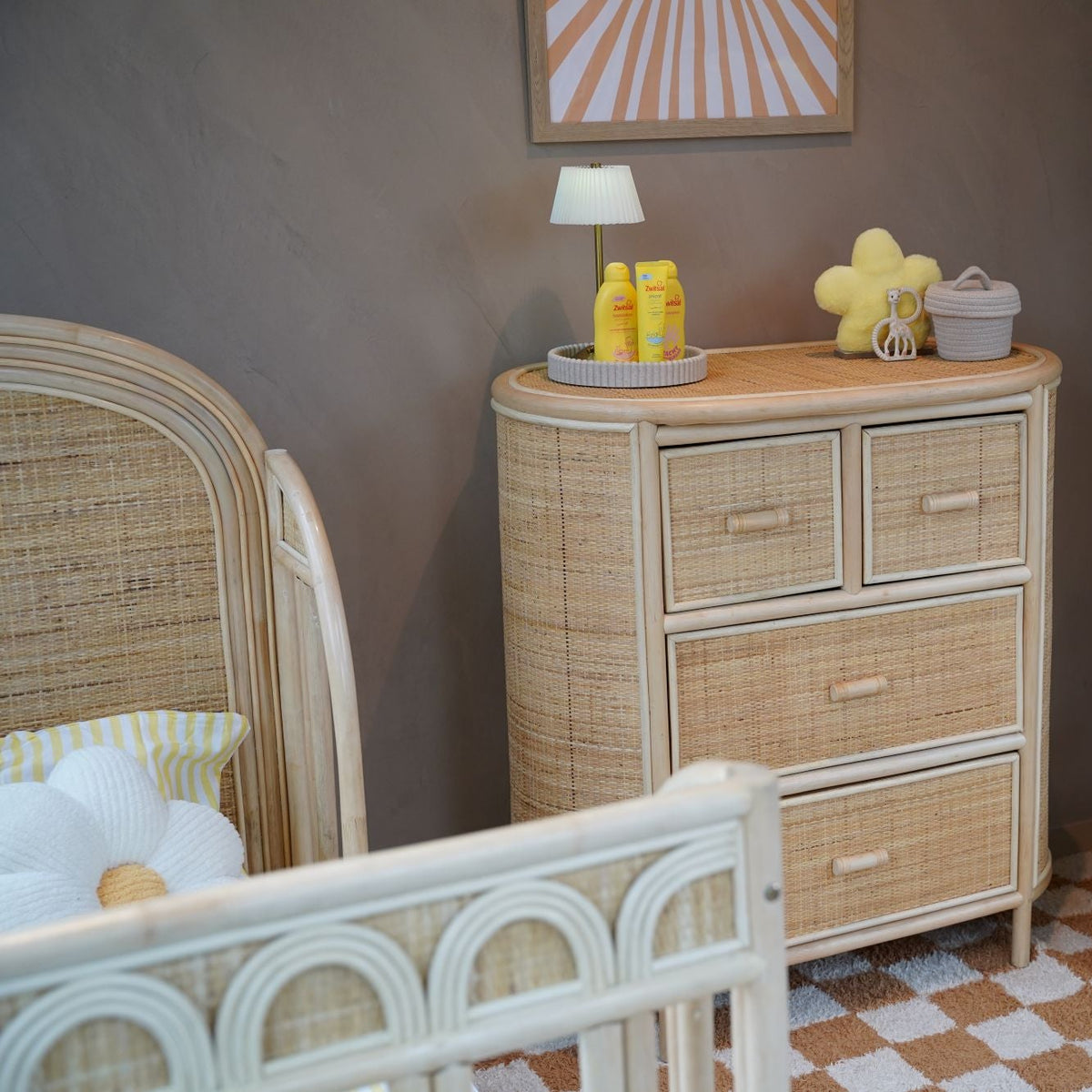 Bundel Rainbow - Meegroeibed, matras, commode & kledingkast