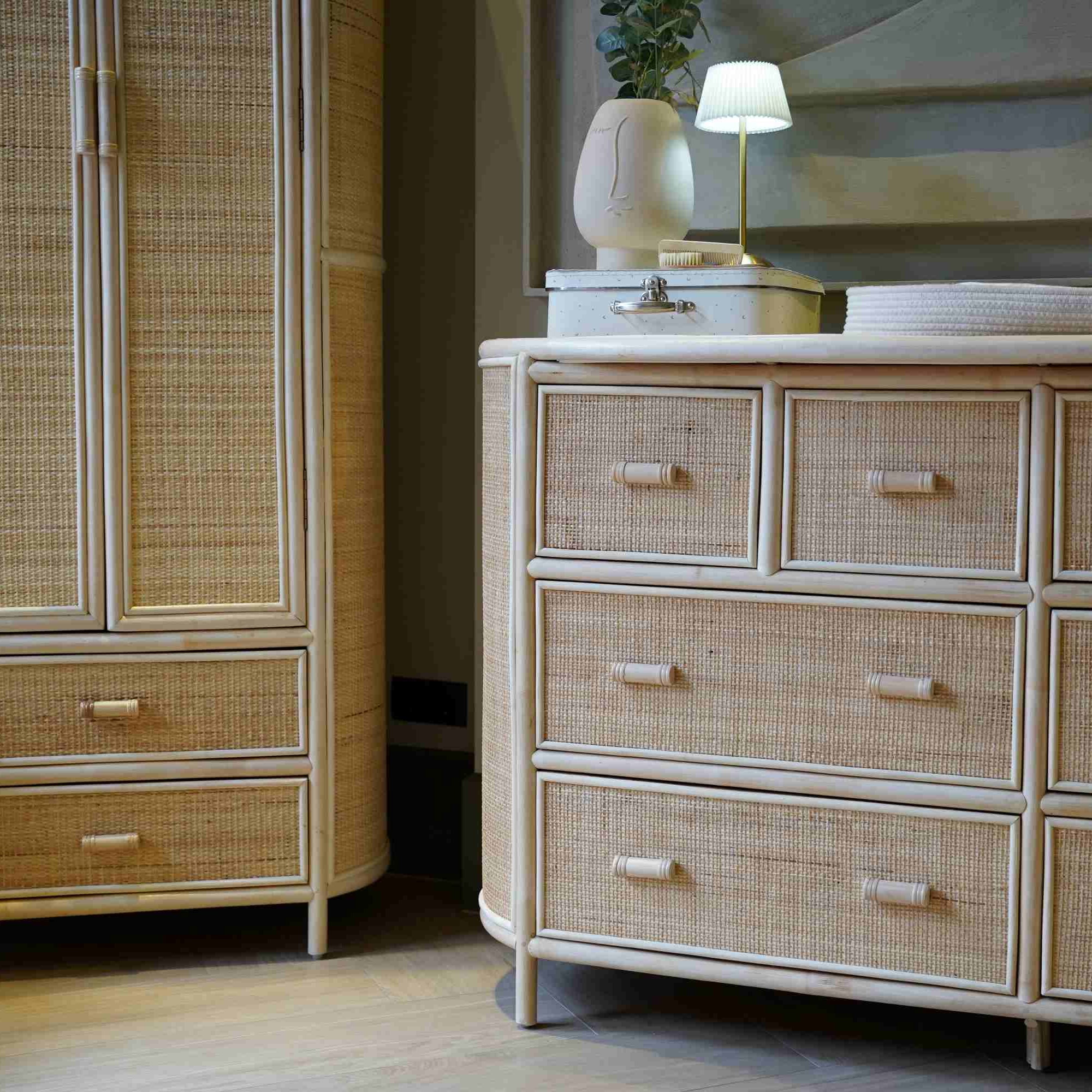 Commode rotan met 8 lades - Coco XL - 165x96x50 cm