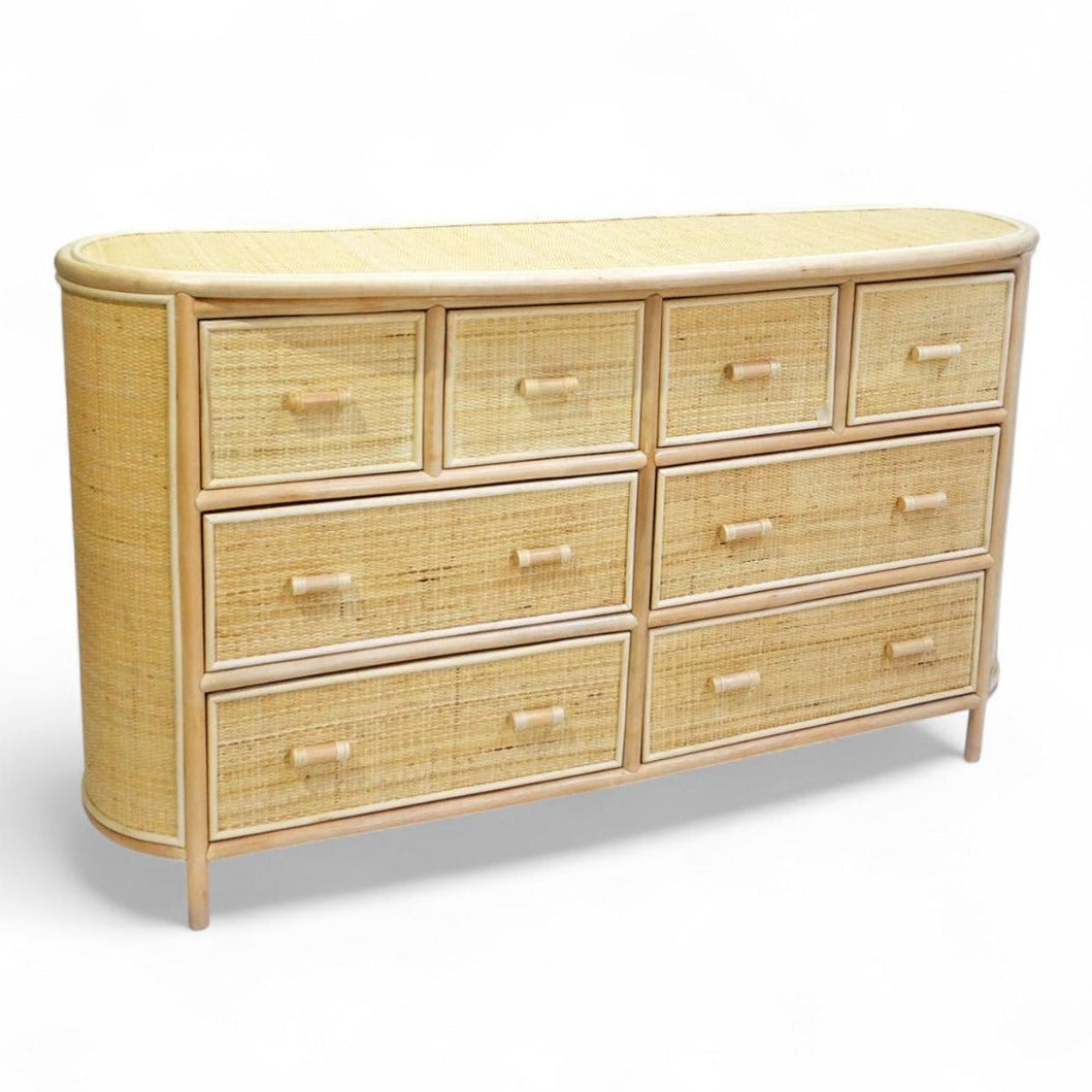 commode Coco XL rotan productfoto zijkant