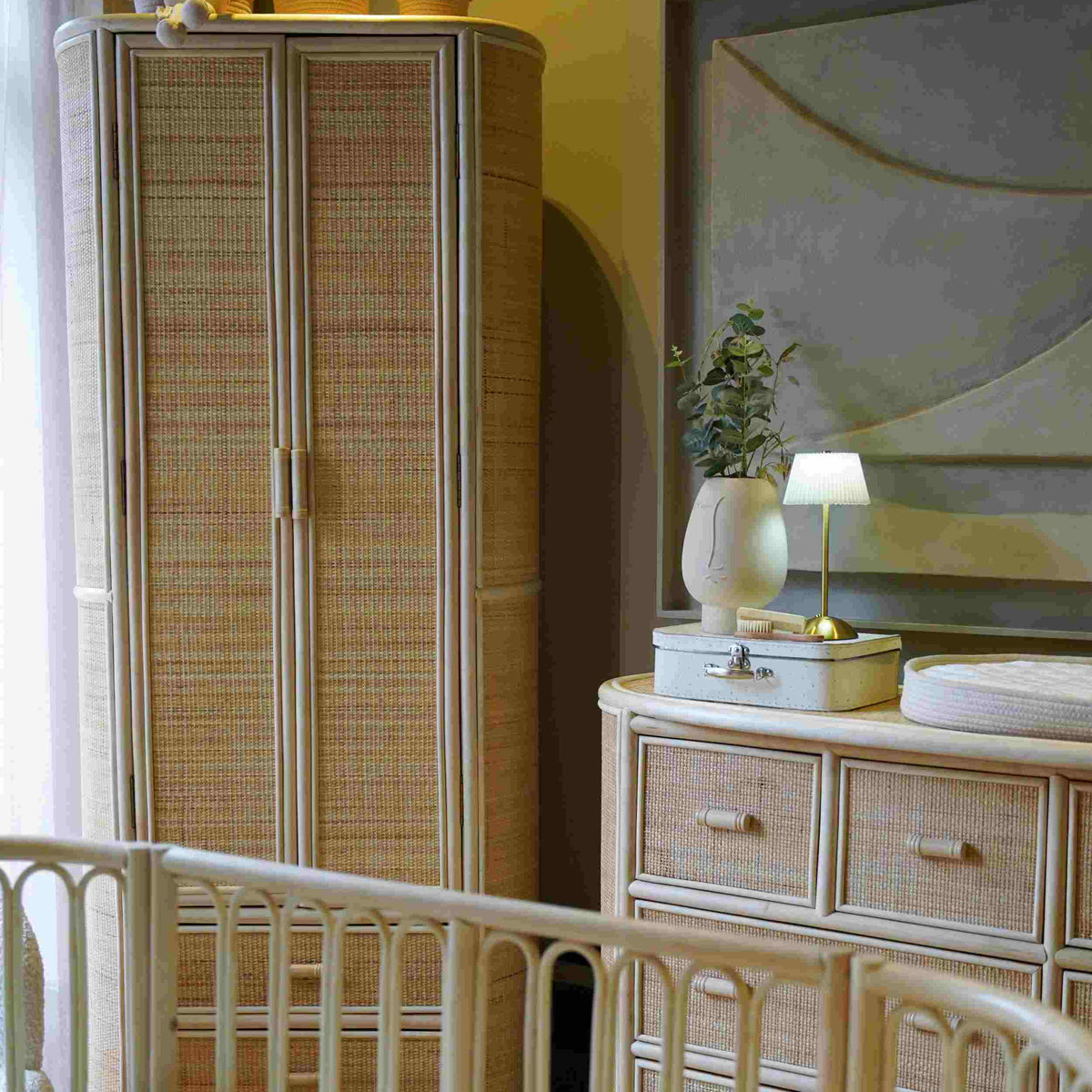 Bundel Sol - Meegroeibed, matras, commode & kledingkast