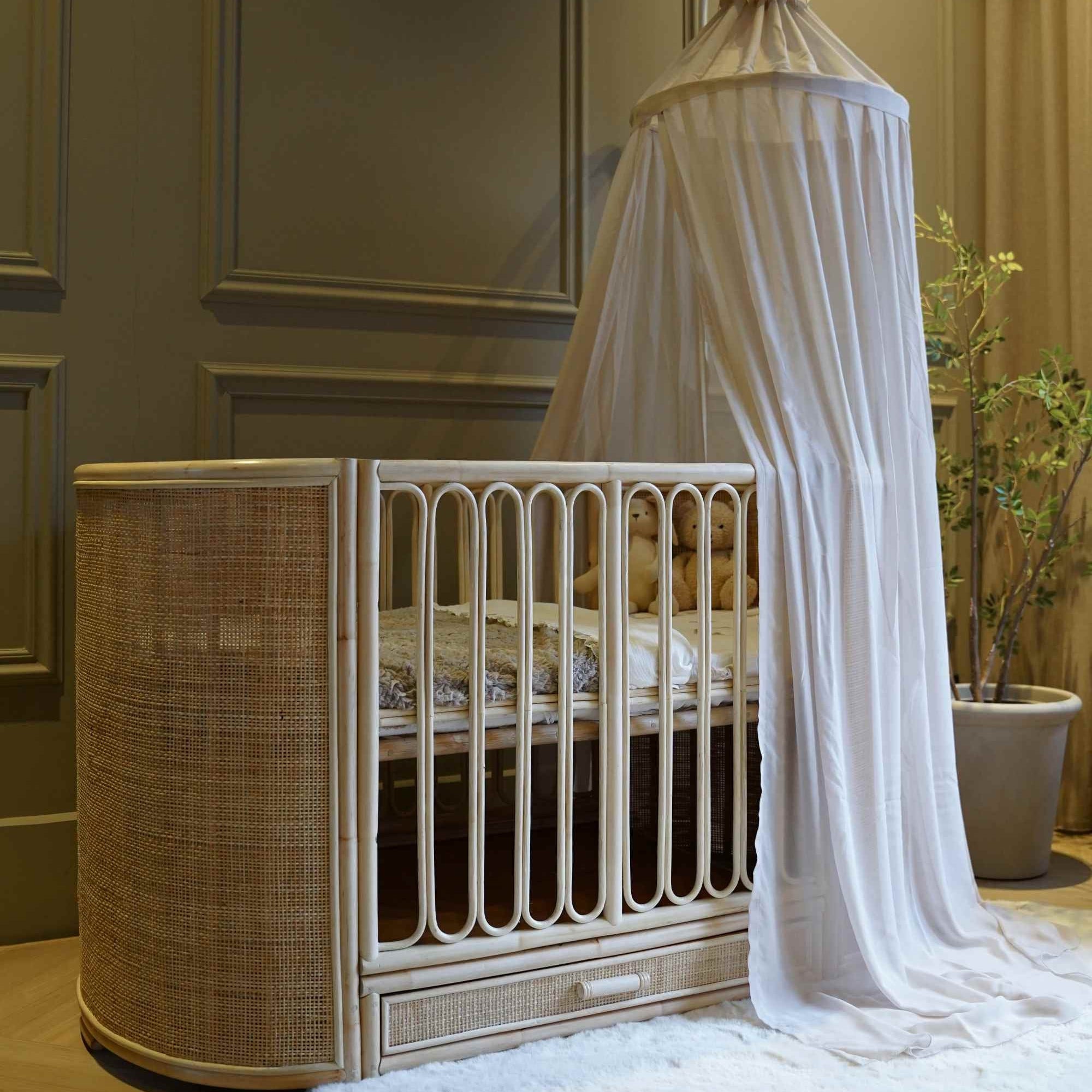 Ledikant rotan ovaal - Cosy - 70x140 cm