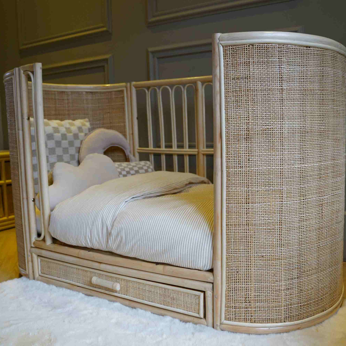 Meegroeibed rotan ovaal - Cosy - 70x140 cm