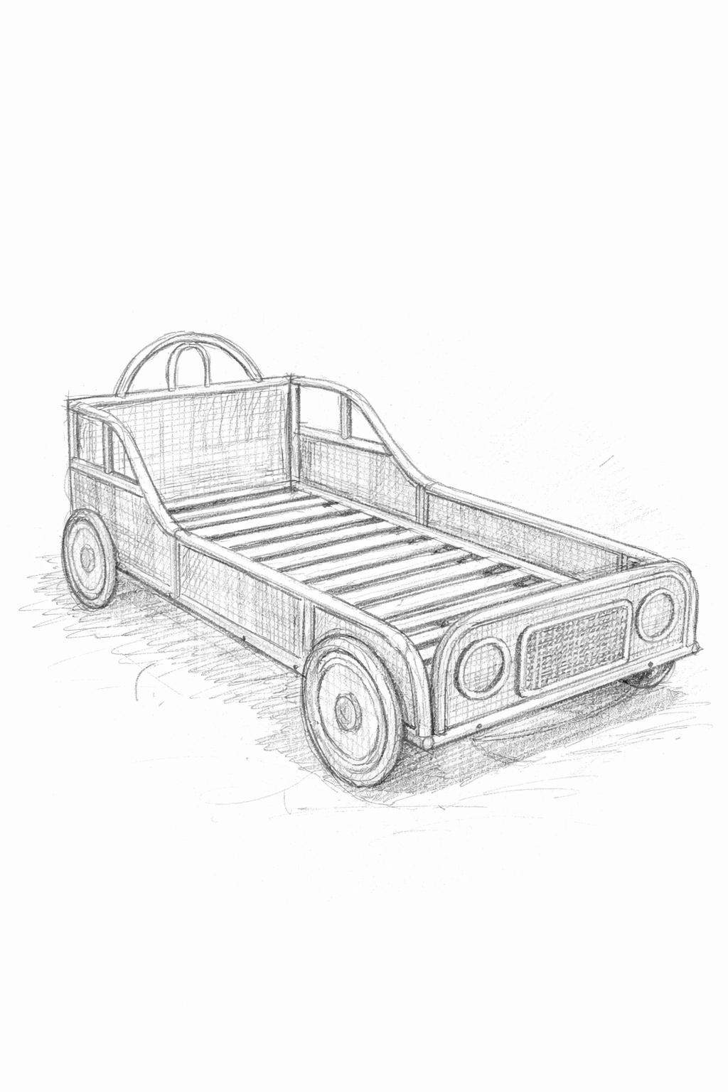 Sunny Home Store Auto Bed Schets Ontwerp