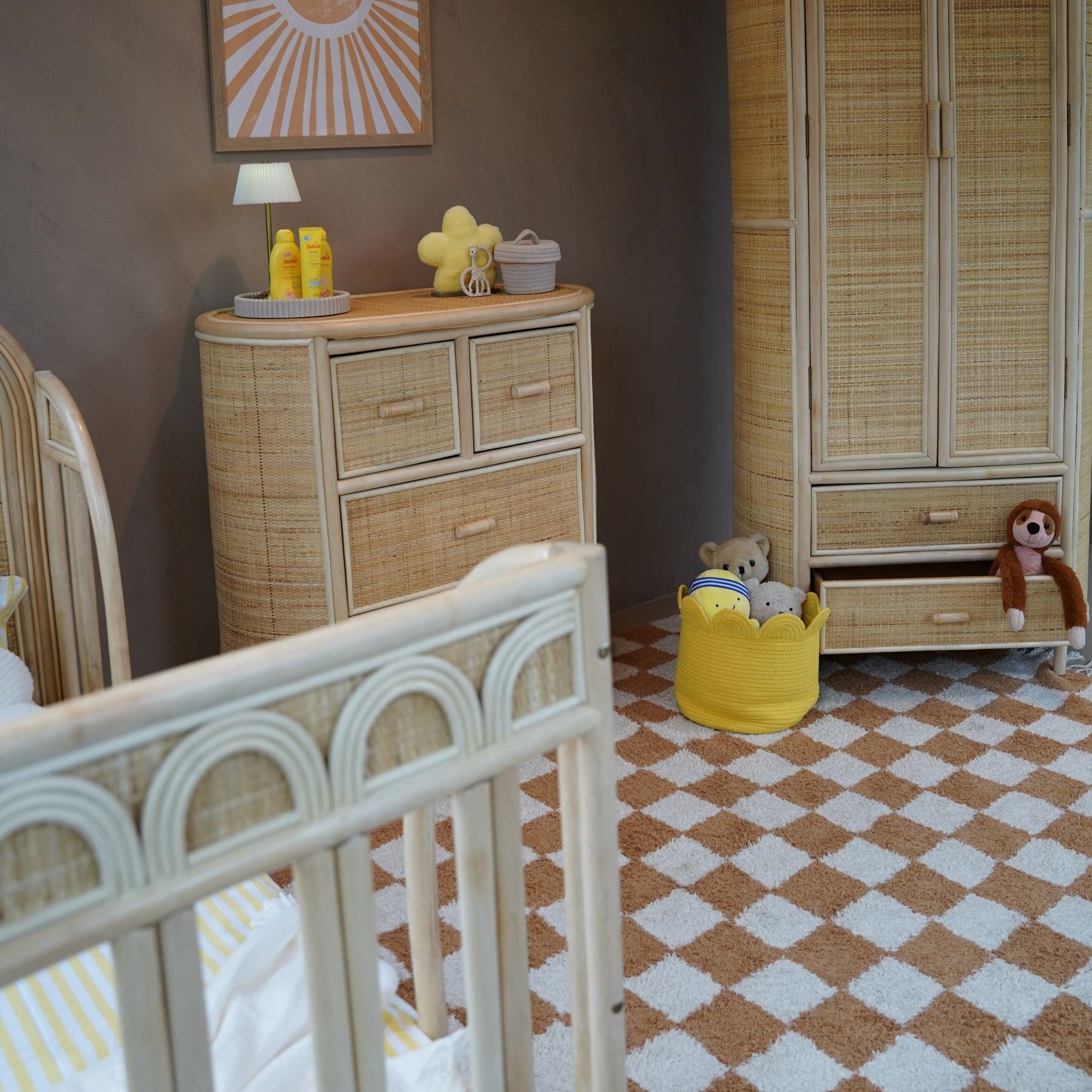 Bundel Rainbow - Meegroeibed, matras, commode & kledingkast